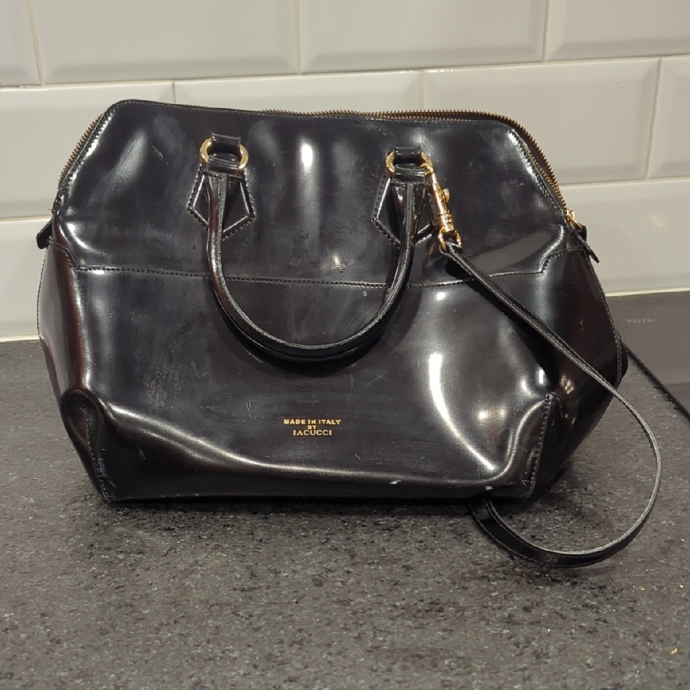 LaCieci Black Women's Satchel Bag